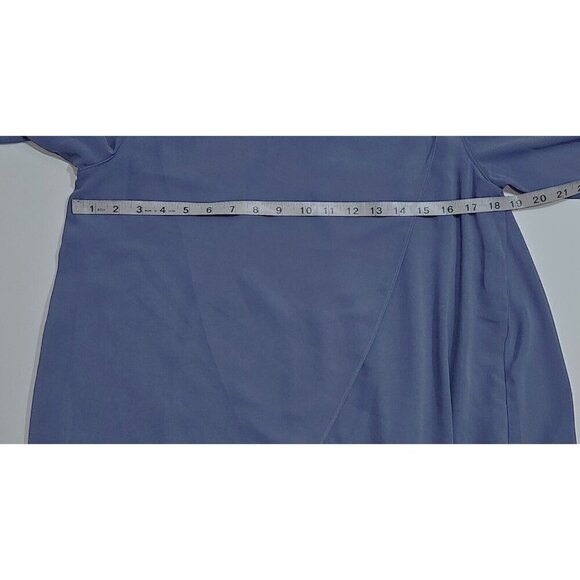 Soft Surroundings Belvedere Blouse Marlin Blue Layered Wrap Look Sz Petite Small - Picture 11 of 11